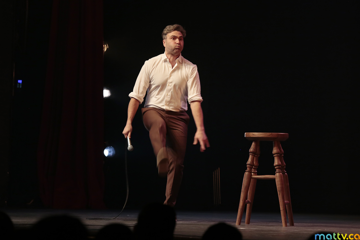 Simon Gouache sur la scène