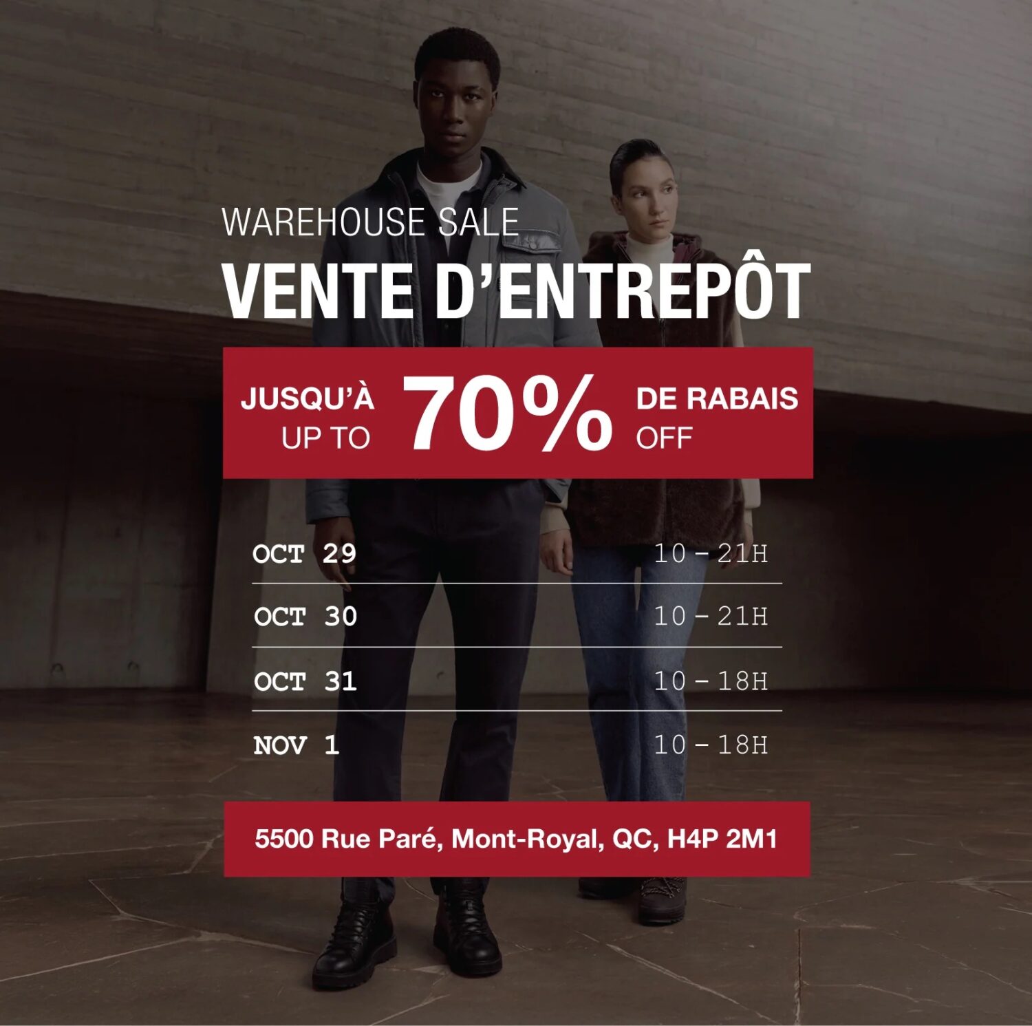 Vente d'entrepôt 